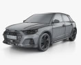 Audi A1 Allstreet 2022 3D 모델  wire render