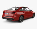 Audi A3 sedan 2024 3D模型 后视图