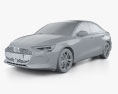 Audi A3 sedan 2024 3D-Modell clay render