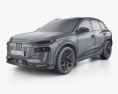 Audi Q6 e-tron Quattro S Line 2024 3Dモデル wire render