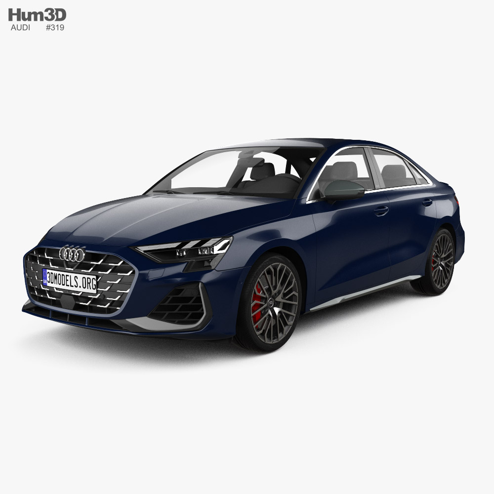 Audi S3 sedan 2024 Modello 3D
