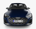 Audi S3 Berlina 2024 Modello 3D vista frontale