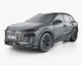 Audi SQ6 e-tron 2024 Modello 3D wire render