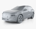 Audi SQ6 e-tron 2024 3D модель clay render