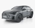 Audi SQ8 2023 Modelo 3D wire render