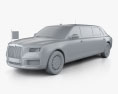Aurus Senat Presidential Limousine 2021 3d model clay render