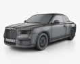 Aurus Senat 敞篷车 2022 3D模型 wire render