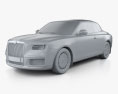 Aurus Senat 敞篷车 2022 3D模型 clay render