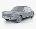 Austin 1800 1964 3Dモデル clay render