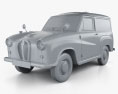 Austin A35 Van 1956 3D-Modell clay render