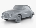 Auto Union 1000 S coupe de Luxe 1959 3d model clay render