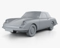 Autobianchi Stellina 1964 3d model clay render