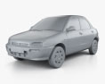 Autozam Revue 1998 3D 모델  clay render