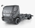 Avia D75 Вантажівка шасі 2021 3D модель wire render