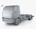 Avia D75 섀시 트럭 2021 3D 모델  clay render
