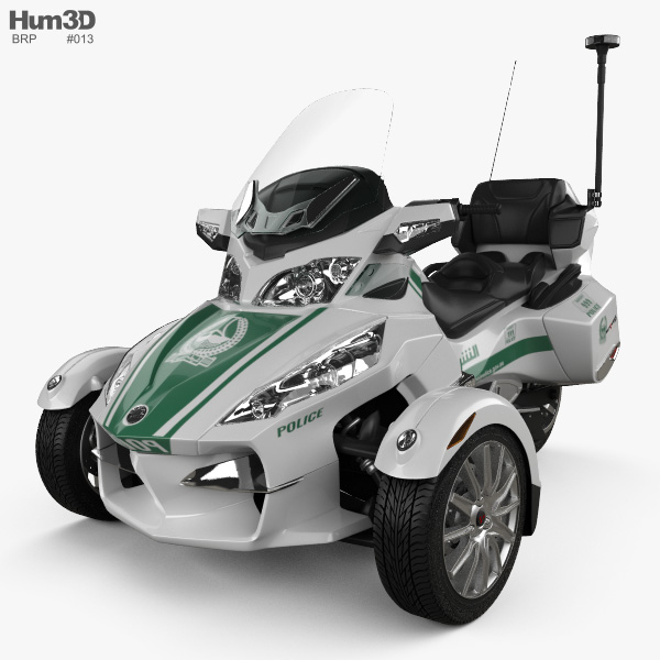 BRP Can-Am Spyder 警察 Dubai 2014 3D模型