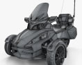 BRP Can-Am Spyder 警察 Dubai 2014 3Dモデル wire render