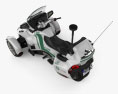 BRP Can-Am Spyder 警察 Dubai 2014 3D模型 顶视图