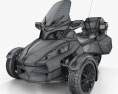 BRP Can-Am Spyder RT 2014 3D-Modell wire render