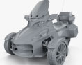 BRP Can-Am Spyder RT 2014 3Dモデル clay render