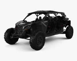 BRP Can-Am Maverick X3 MAX X RS Turbo RR with HQ interior 2023 3D 모델 