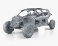 BRP Can-Am Maverick X3 MAX X RS Turbo RR with HQ interior 2023 3D модель clay render