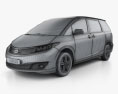 BYD M6 2013 3D-Modell wire render