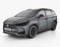 BYD Song Max 2020 3d model wire render