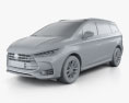 BYD Song Max 2020 3d model clay render