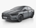 BYD Qin Pro DM 2022 3Dモデル wire render