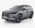 BYD Tang DM 2023 3Dモデル wire render