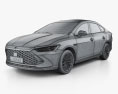 BYD Qin Plus 2024 Modello 3D wire render