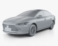 BYD Qin Plus 2024 3D-Modell clay render