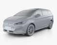 BYD E6 2024 3d model clay render