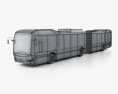 BYD eBus 18m 2024 3Dモデル wire render