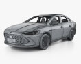 BYD Qin Plus mit Innenraum 2024 3D-Modell wire render