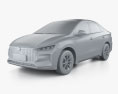 BYD E3 2023 3D 모델  clay render