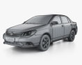BYD F3 2017 3D-Modell wire render