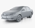 BYD F3 2017 3D-Modell clay render