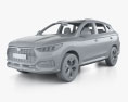 BYD Song Plus mit Innenraum 2023 3D-Modell clay render