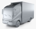 BYD ETM6 Box Truck 2024 Modello 3D clay render