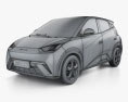BYD Seagull 2023 3D模型 wire render
