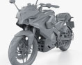 Bajaj RS200 2015 3D модель clay render