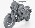Bajaj Dominar 400 2017 3d model clay render