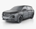 Baojun RM-5 2022 3D-Modell wire render
