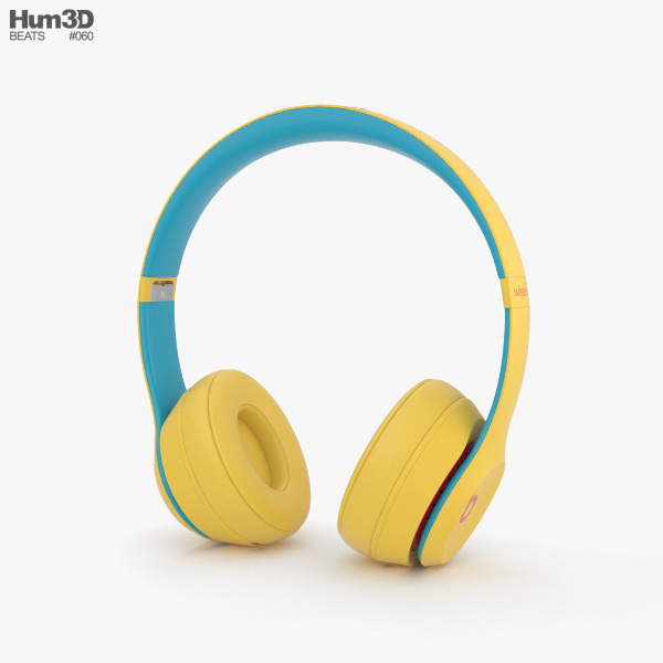 Beats Solo 3 Wireless Yellow 3D model