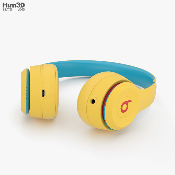Beats Solo 3 Wireless Yellow 3D model