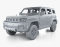 Beijing BJ40 Plus con interior 2024 Modelo 3D clay render