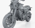 Benelli Leoncino 500 Sport 2018 3D-Modell clay render