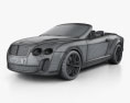 Bentley Continental Supersports 컨버터블 2012 3D 모델  wire render